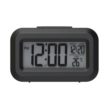 Winner Group - Budilka z LCD zaslonom in termometer 2xAAA črna