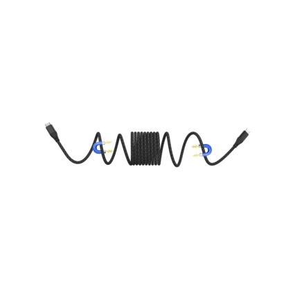 Winner Group - Magnetni USB kabel USB-C / USB-C 60W 1m črna