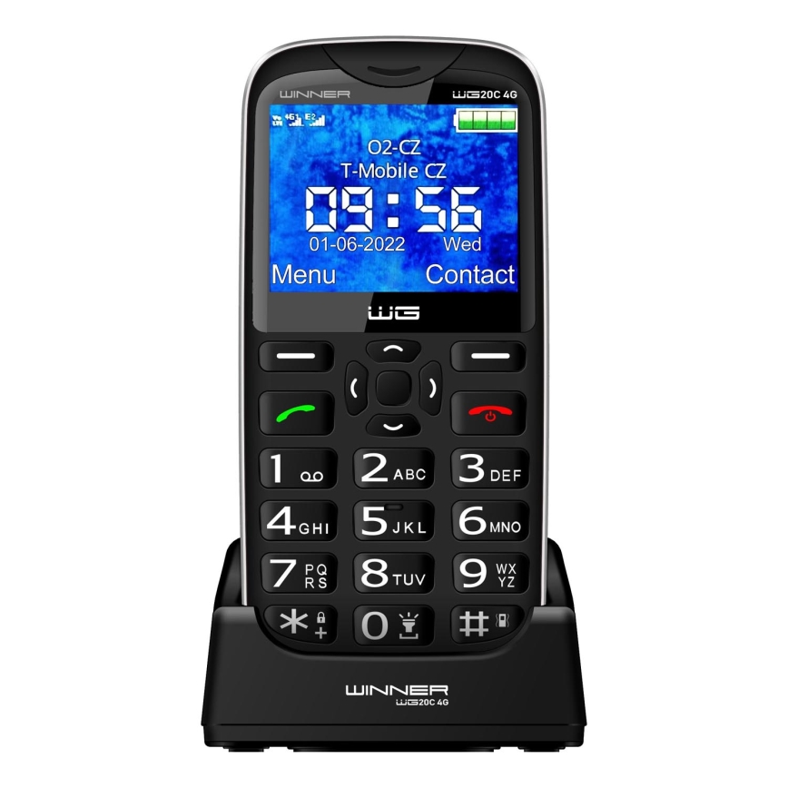Winner Group - Mobilni telefon za starejše 1600 mAh črna