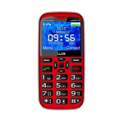 Winner Group - Mobilni telefon za starejše 1600 mAh rdeča