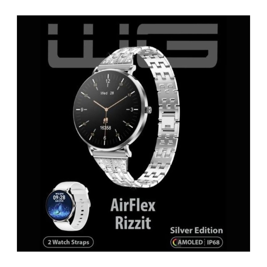 Winner Group - Pametna ura AirFlex3 Rizz It 200 mAh IP68 srebrna