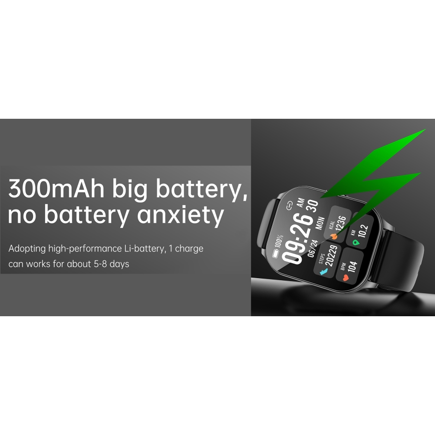 Winner Group - Pametna ura AirFlexOn 300 mAh IP68 srebrna