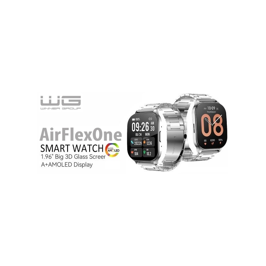 Winner Group - Pametna ura AirFlexOn 300 mAh IP68 srebrna