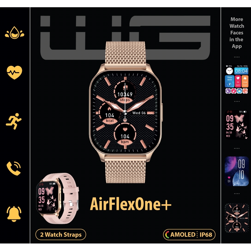 Winner Group - Pametna ura AirFlexOne+ 300 mAh IP68 zlata