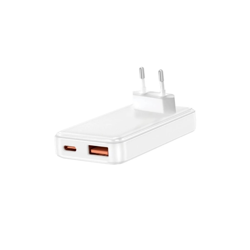 Winner Group - Polnilni adapter GaN 1xUSB-A + 1xUSB-C 30W bel