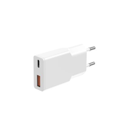 Winner Group - Polnilni adapter GaN 1xUSB-A + 1xUSB-C 30W bel