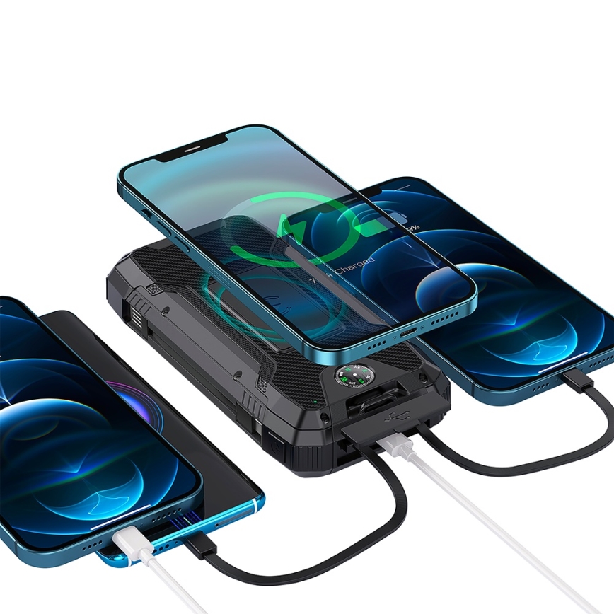 Winner Group - Power Bank z brezžičnim polnilnikom in solarni panel 20000 mAh 20W PD