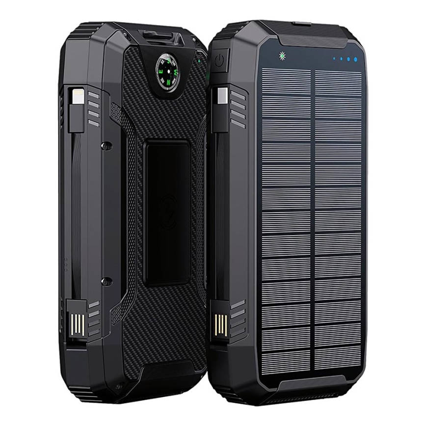 Winner Group - Power Bank z brezžičnim polnilnikom in solarni panel 20000 mAh 20W PD