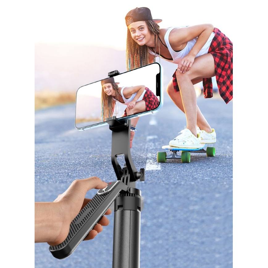 Winner Group - Selfie stick 3v1 s stojalom 55 mAh 180 cm črna
