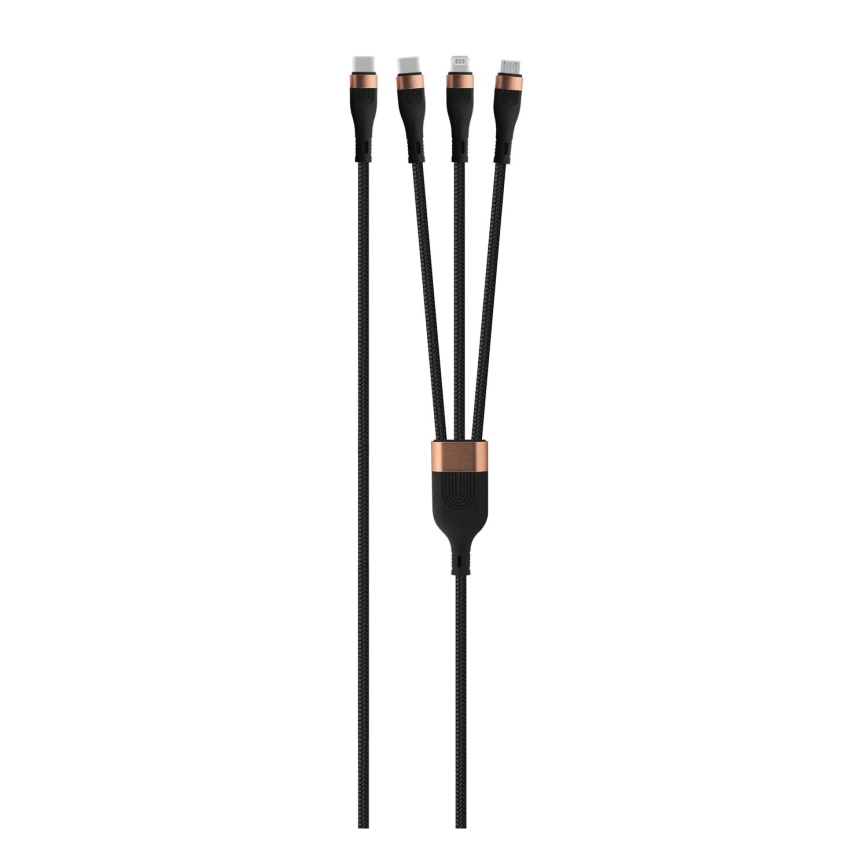 Winner Group -USB kabel 3v1 USB-C / Lightning, USB-C in Micro USB 100W 1,5m črna