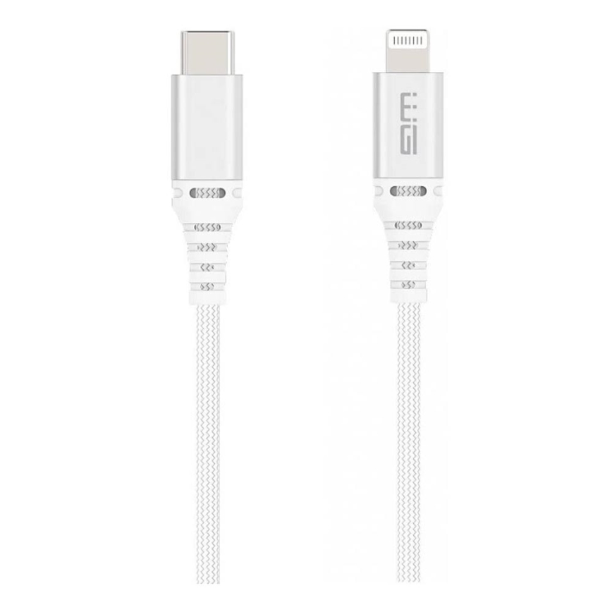 Winner Group - USB kabel MFI Lightning / USB-C 1m bela
