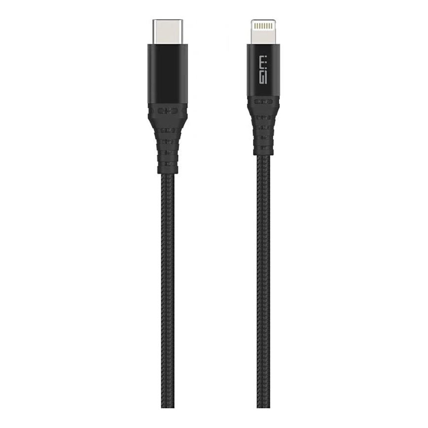 Winner Group - USB kabel MFI Lightning / USB-C 1m črna