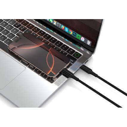 Winner Group - USB kabel USB-C / USB-C 240W 1m črna