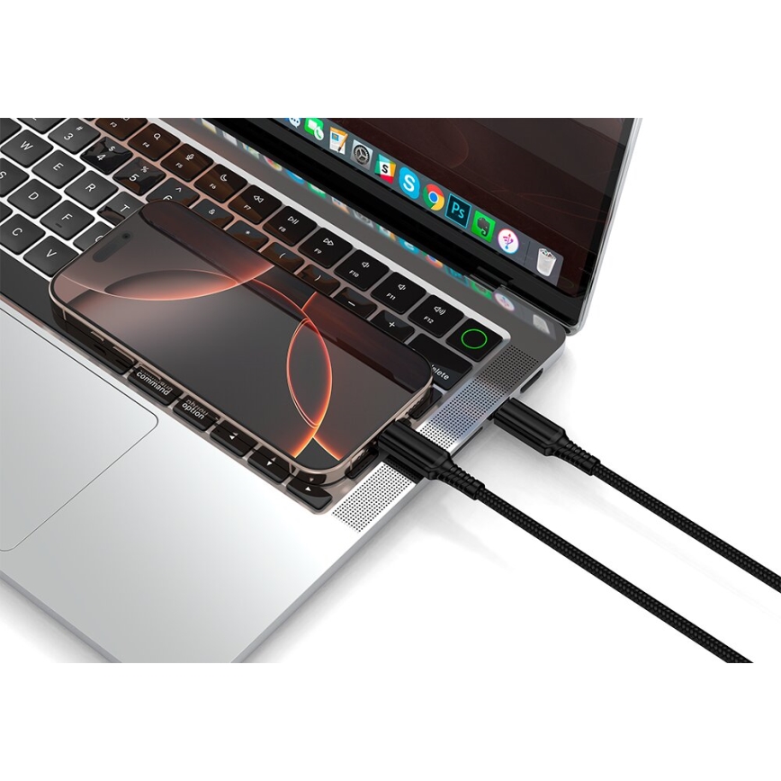 Winner Group - USB kabel USB-C / USB-C 240W 1m črna