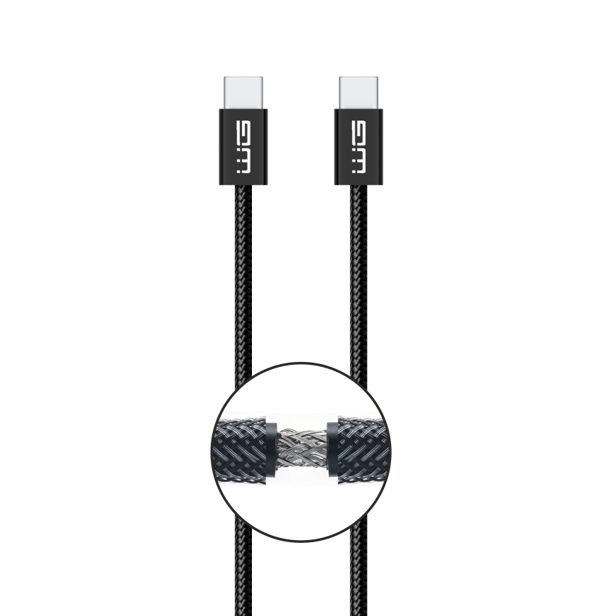 Winner Group - USB kabel USB-C / USB-C 60W 3m črna