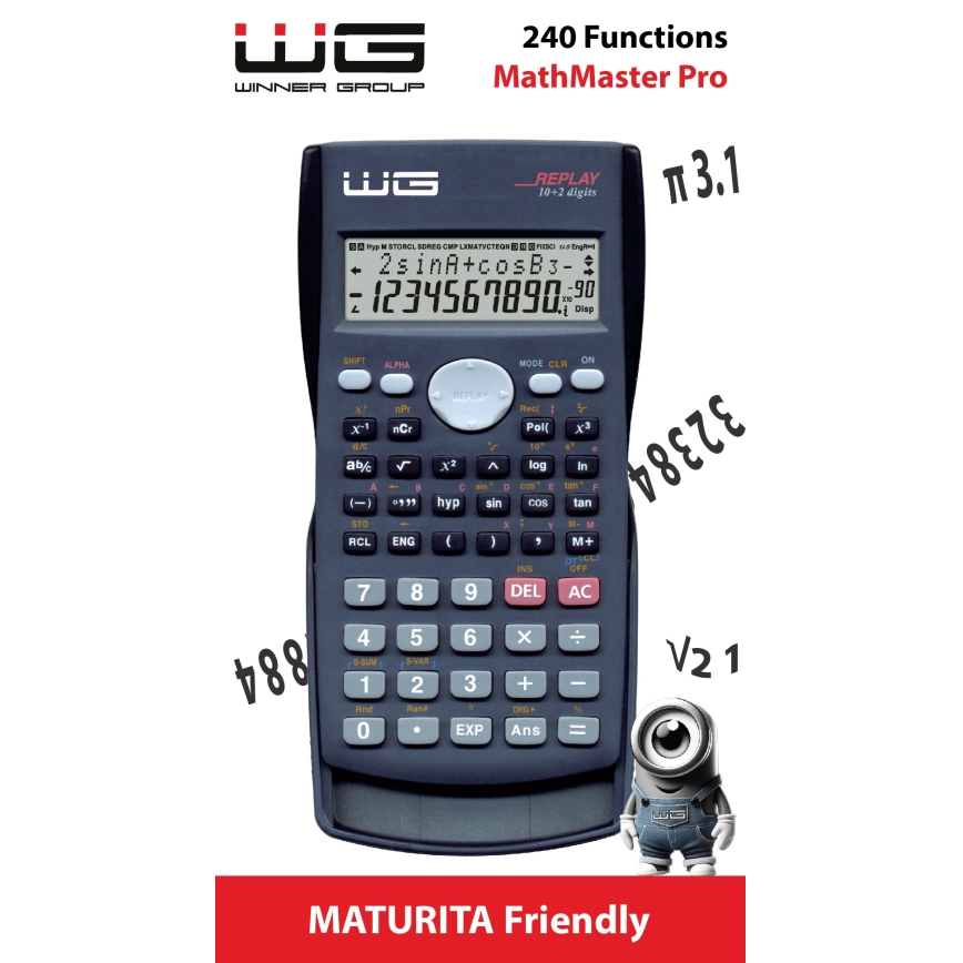 Winner Group - Znanstveni kalkulator MathMaster Pro 1xLR44 črna