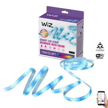 WiZ - LED RGB zatemljiv trak 10m LED/12W/230V Wi-Fi