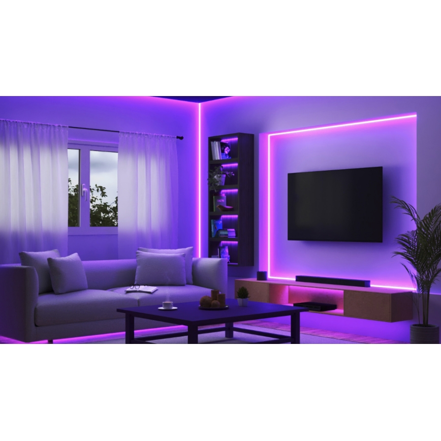 WiZ - LED RGB zatemljiv trak 10m LED/12W/230V Wi-Fi