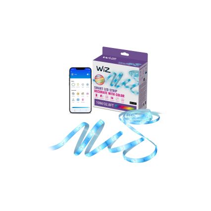 WiZ - LED RGB zatemljiv trak 10m LED/12W/230V Wi-Fi