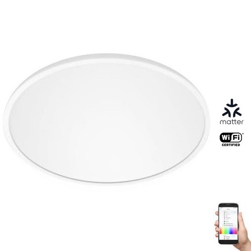WiZ - LED RGB Zatemnitvena stropna svetilka SUPERSLIM LED/22W/230V 2700-6500K Wi-Fi bela