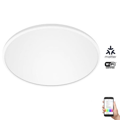 WiZ - LED RGB Zatemnitvena stropna svetilka SUPERSLIM LED/32W/230V 2700-6500K Wi-Fi bela