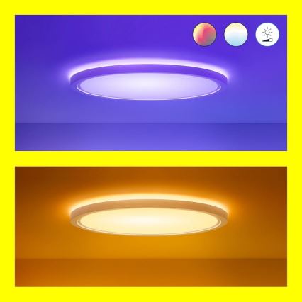 WiZ - LED RGB Zatemnitvena stropna svetilka SUPERSLIM LED/32W/230V 2700-6500K Wi-Fi bela