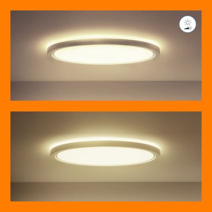 WiZ - LED RGB Zatemnitvena stropna svetilka SUPERSLIM LED/32W/230V 2700-6500K Wi-Fi bela