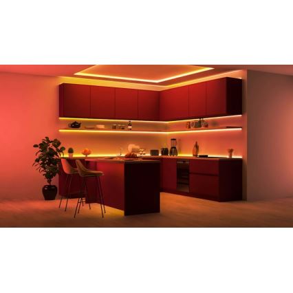 WiZ - LED RGBIC zatemljiv trak 4m LED/10,2W/5V 2700-6500K Wi-Fi