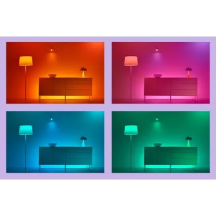 WiZ - LED RGBIC zatemljiv trak 4m LED/10,2W/5V 2700-6500K Wi-Fi