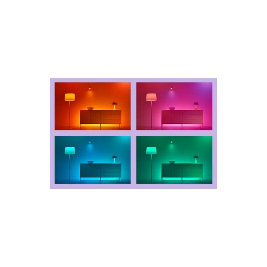 WiZ - LED RGBIC zatemljiv trak 4m LED/10,2W/5V 2700-6500K Wi-Fi