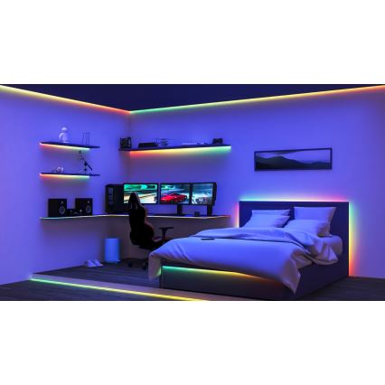 WiZ - LED RGBIC Zatemnitveni trak 10m LED/21W/230V 2700-6500K Wi-Fi