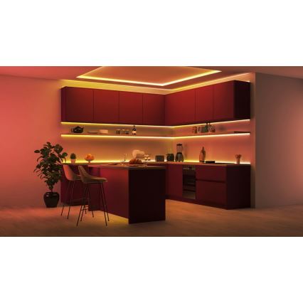 WiZ - LED RGBIC zatemnljiv trak 10m LED/21W/230V 2700-6500K Wi-Fi