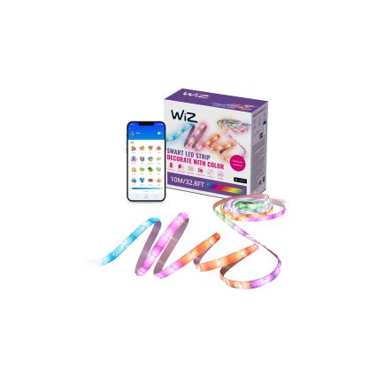 WiZ - LED RGBIC zatemnljiv trak 10m LED/21W/230V 2700-6500K Wi-Fi