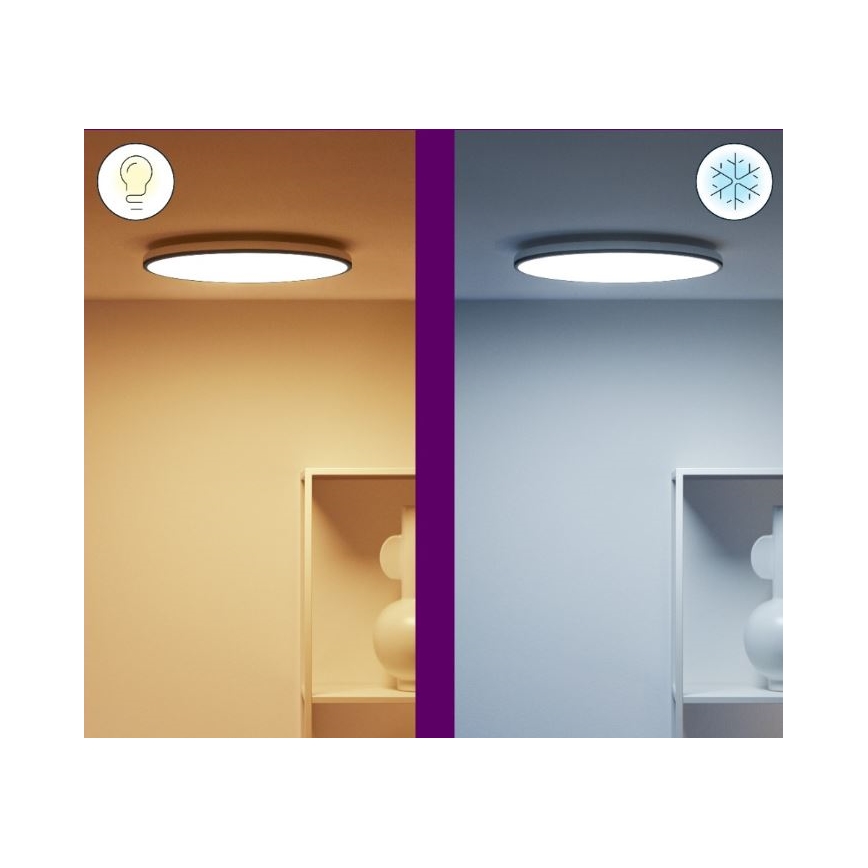 WiZ - LED RGBW Pametna stropna svetilka RUNE LED/21W/230V 2200-6500K Wi-Fi črna