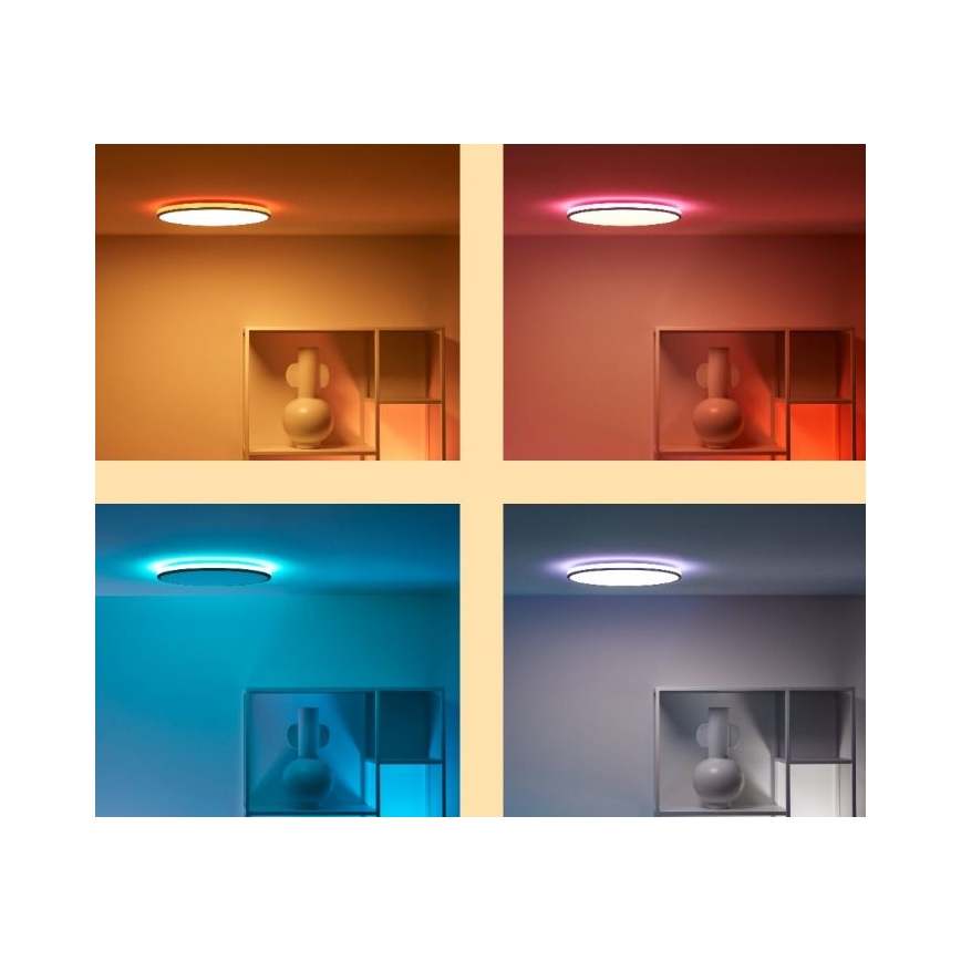 WiZ - LED RGBW Pametna stropna svetilka RUNE LED/21W/230V 2200-6500K Wi-Fi črna