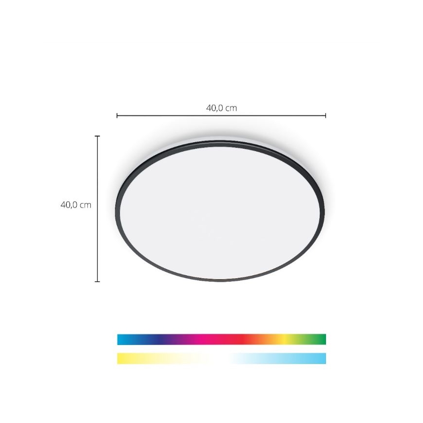 WiZ - LED RGBW Pametna stropna svetilka RUNE LED/21W/230V 2200-6500K Wi-Fi črna
