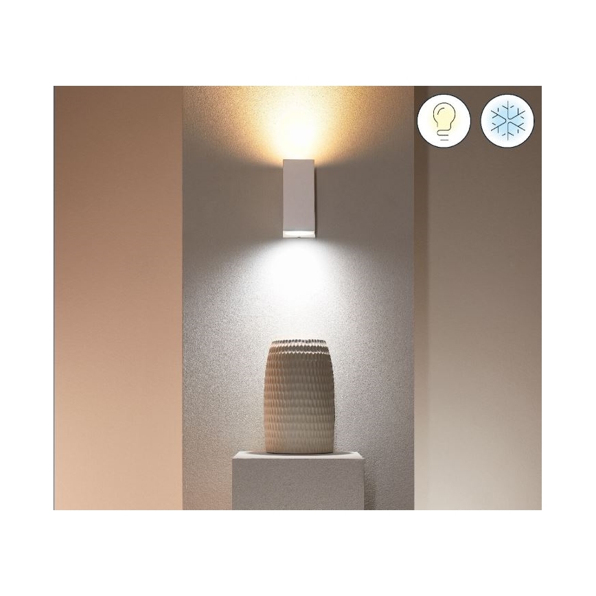 WiZ - LED RGBW Zatemnitvena stenska svetilka UP&DOWN 2xGU10/4,7W/230V 2200-6500K Wi-Fi CRI 90 bela