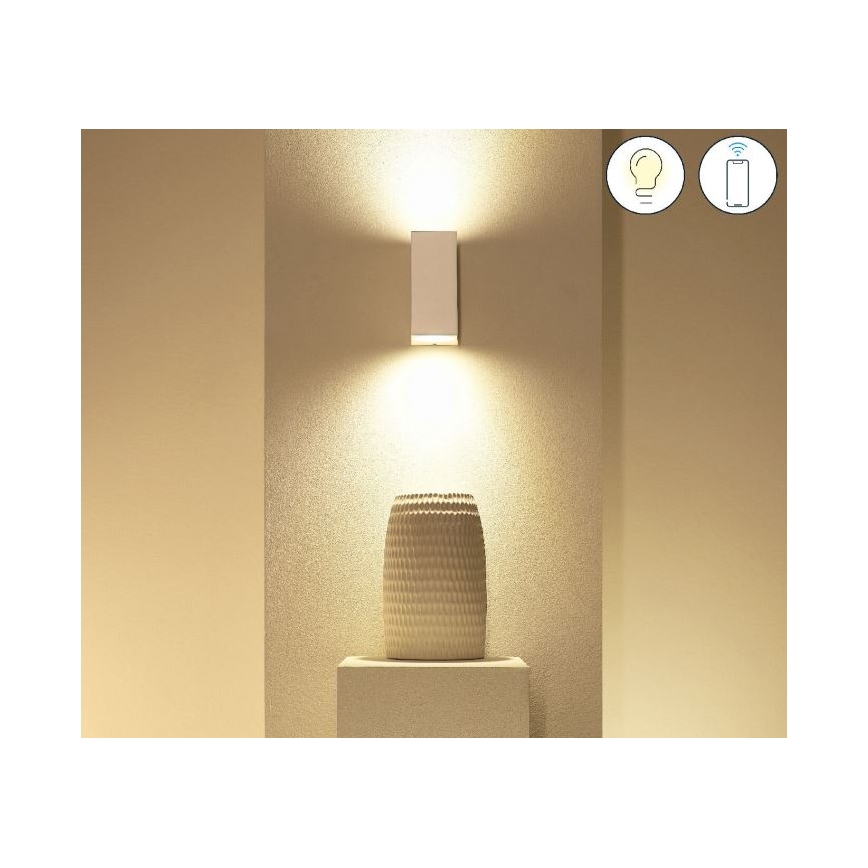 WiZ - LED RGBW Zatemnitvena stenska svetilka UP&DOWN 2xGU10/4,7W/230V 2200-6500K Wi-Fi CRI 90 bela