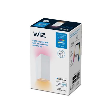 WiZ - LED RGBW Zatemnitvena stenska svetilka UP&DOWN 2xGU10/4,7W/230V 2200-6500K Wi-Fi CRI 90 bela