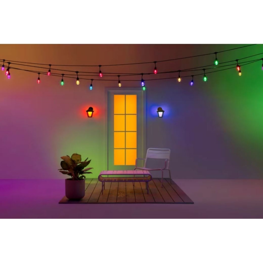 WiZ - LED RGBW Zatemnitvena zunanja stenska svetilka LED/9,5W/230V 2700-5000K IP44 Wi-Fi