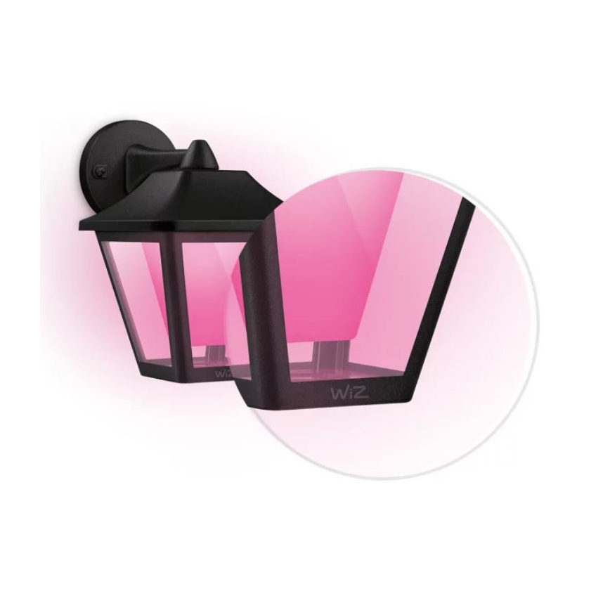 WiZ - LED RGBW Zatemnitvena zunanja stenska svetilka LED/9,5W/230V 2700-5000K IP44 Wi-Fi