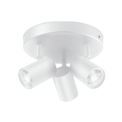 WiZ - LED RGBW Zatemnitveni reflektor IMAGEO 3xGU10/4,9W/230V 2200-6500K Wi-Fi CRI 90 bela