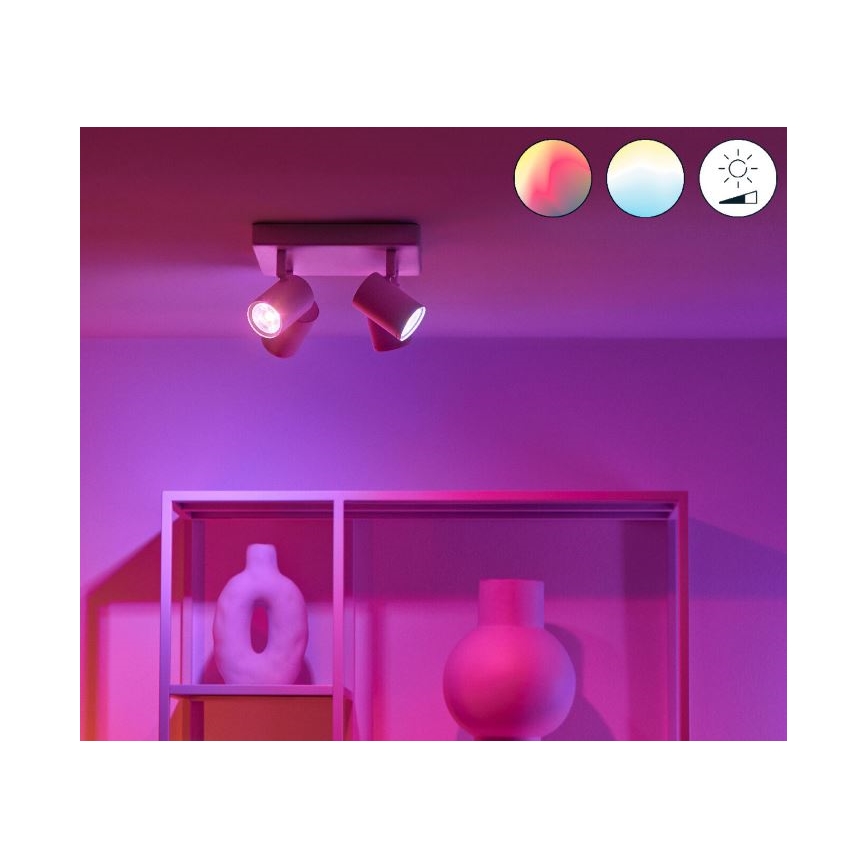 WiZ - LED RGBW Zatemnitveni reflektor IMAGEO 4xGU10/4,9W/230V 2200-6500K Wi-Fi CRI 90 bela