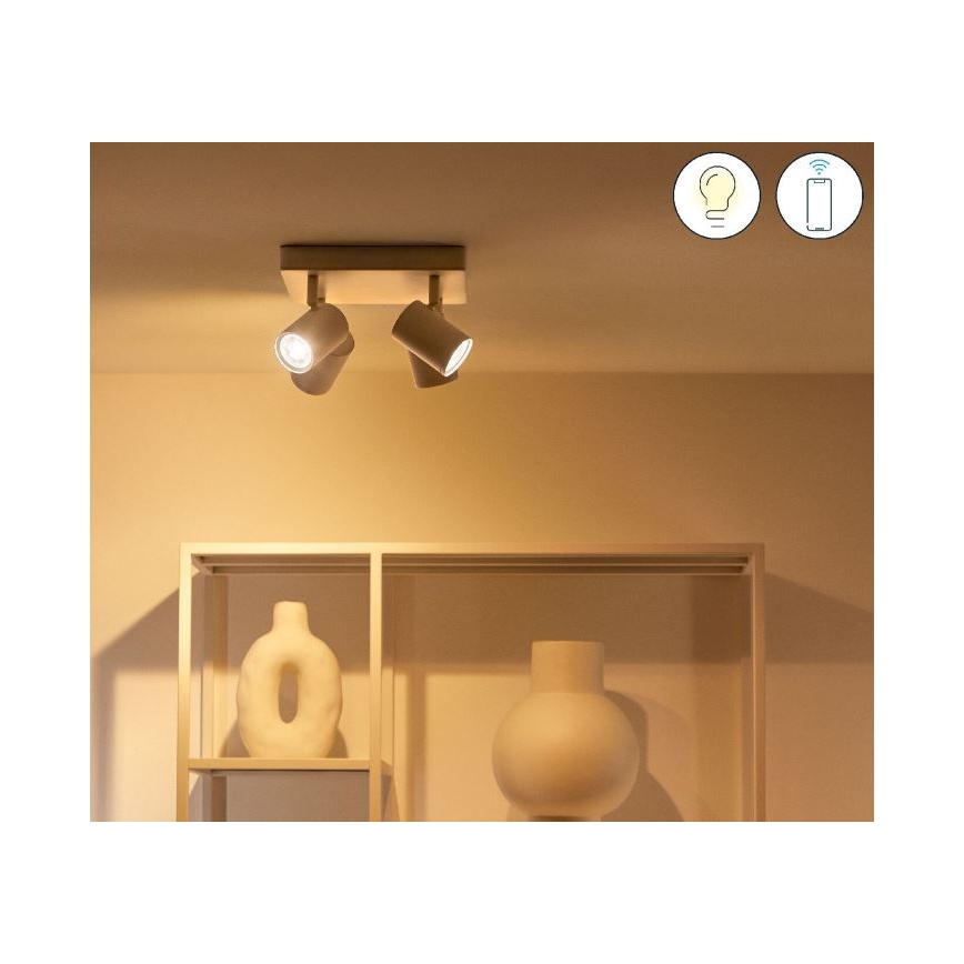 WiZ - LED RGBW Zatemnitveni reflektor IMAGEO 4xGU10/4,9W/230V 2200-6500K Wi-Fi CRI 90 bela