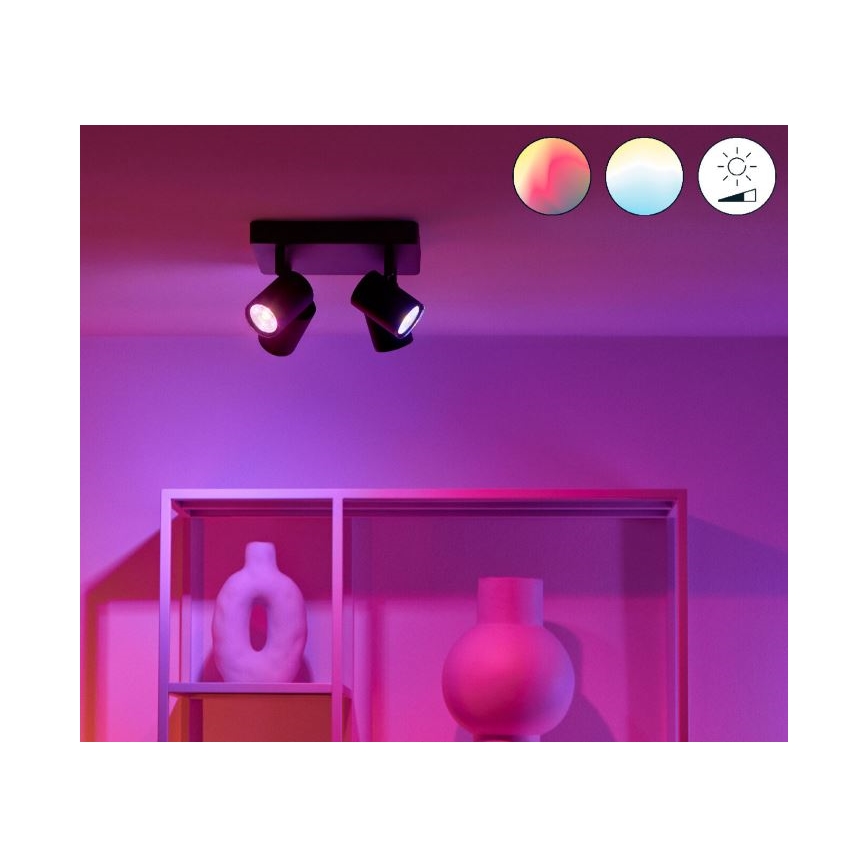 WiZ - LED RGBW Zatemnitveni reflektor IMAGEO 4xGU10/4,9W/230V 2200-6500K Wi-Fi CRI 90 črna