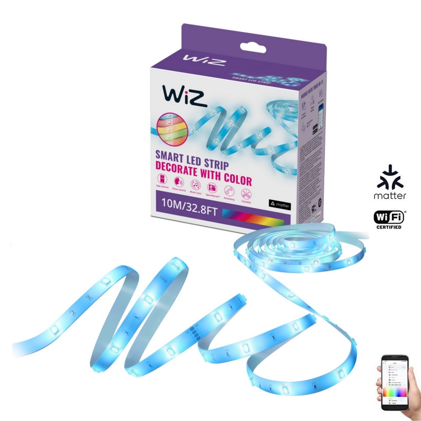 WiZ - LED RGBW Zatemnitveni trak 10m LED/12W/230V 2700-6500K Wi-Fi