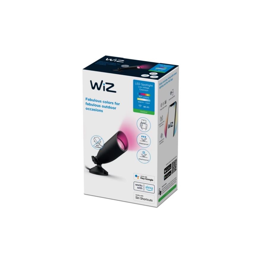 WiZ - LED RGBW Zatemnitveni zunanji reflektor SPOT LED/4W/12V 2700K-5000K IP65 Wi-Fi