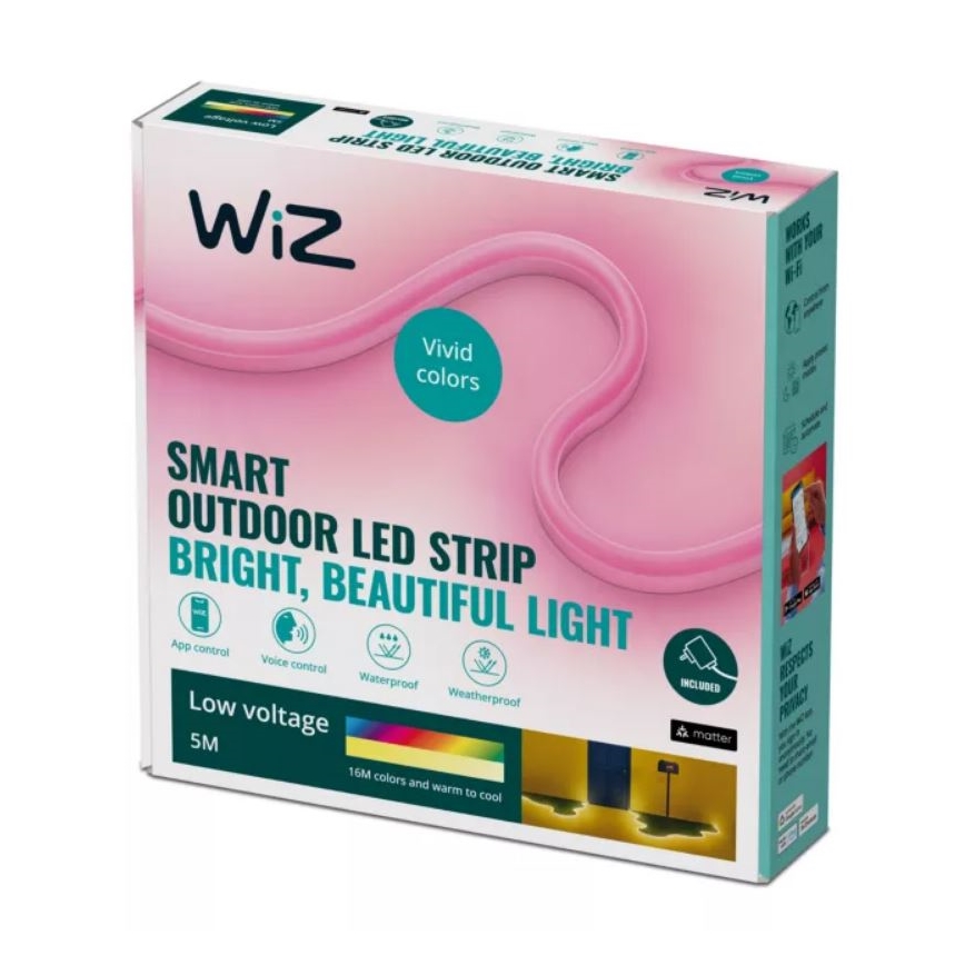 WiZ - LED RGBW Zatemnitveni zunanji trak 5m LED/24W/230V 2700-5000K Wi-Fi IP65