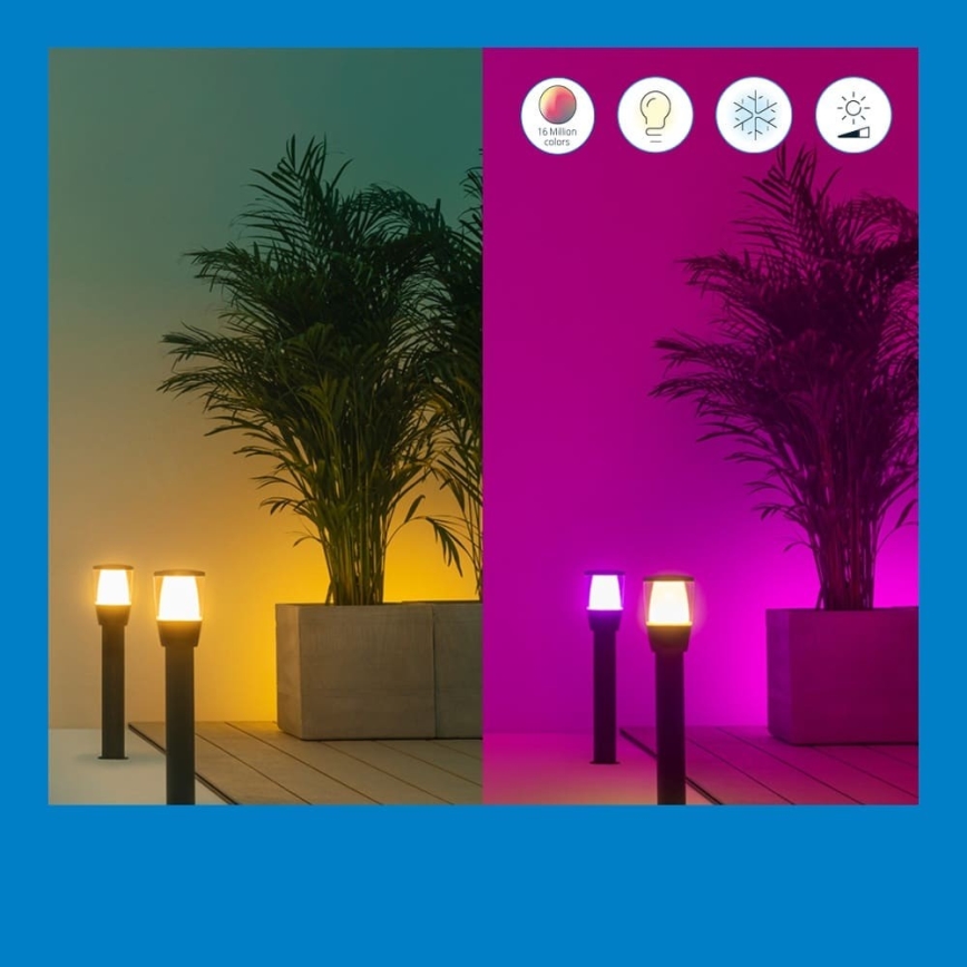 WiZ - Zatemnljiva zunanja LED svetilka RGBW ELPAS LED/4,8W/12/230V 2700-5000K IP65 Wi-Fi