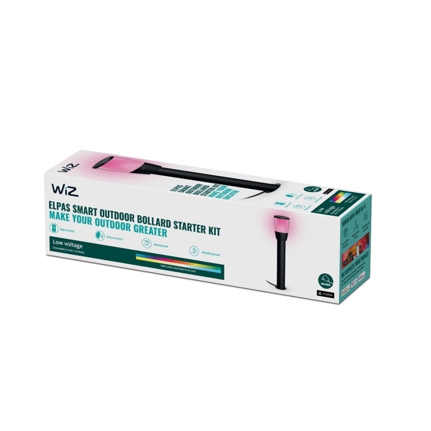 WiZ - Zatemnljiva zunanja LED svetilka RGBW ELPAS LED/4,8W/12/230V 2700-5000K IP65 Wi-Fi